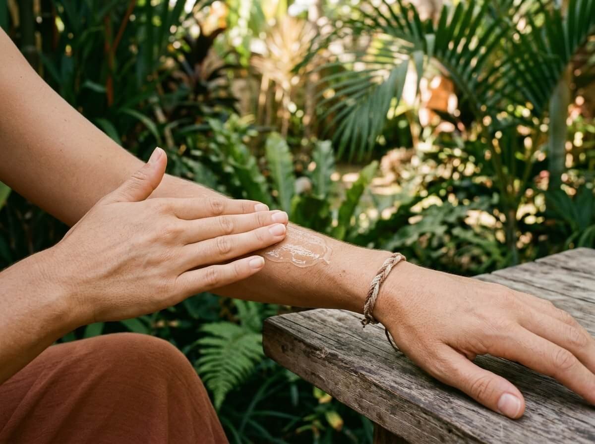 applying aloe vera gel to skin for hydration benefits