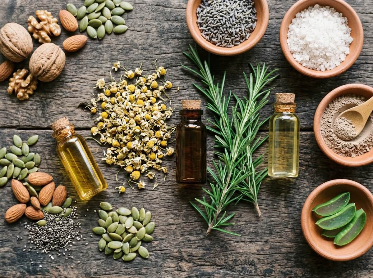 raw botanical ingredients for natural face oils