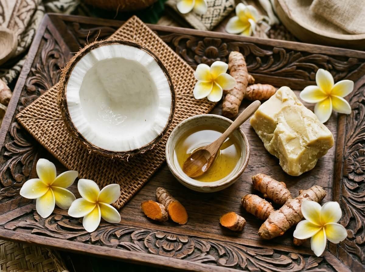 Balinese botanical ingredients for natural skincare routine
