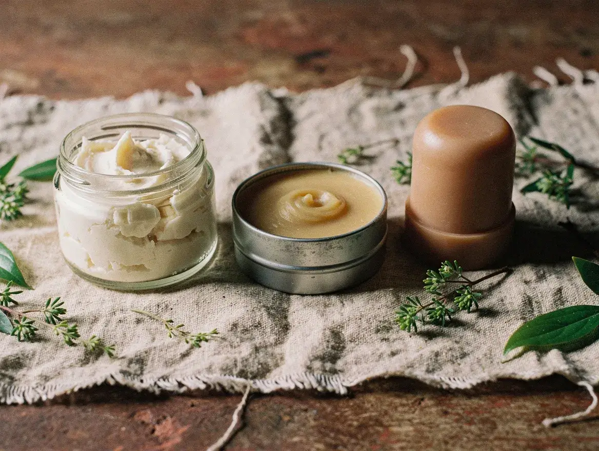Different natural deodorant formats matched to body chemistry