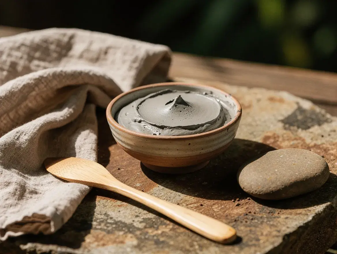 Clay mask used during the natural deodorant transition period