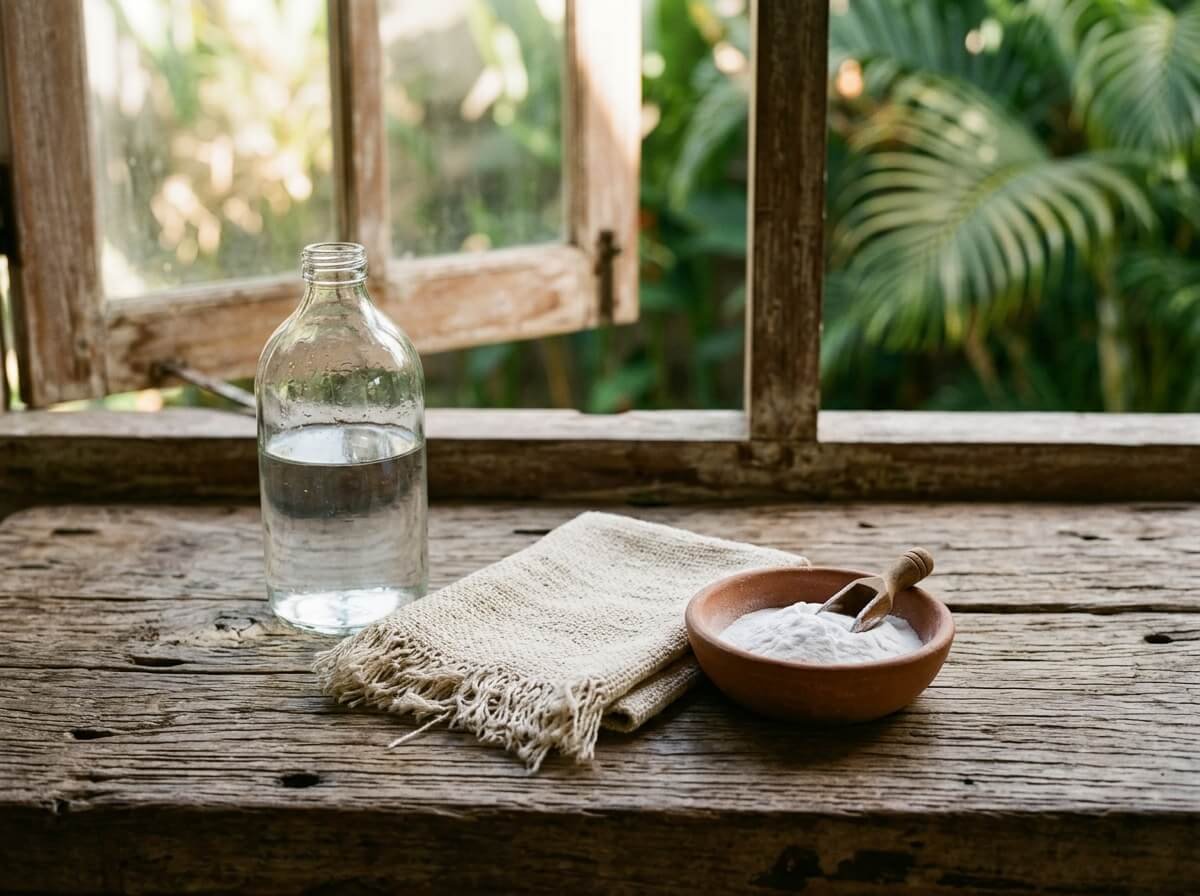 natural deodorant transition essentials on a wooden surface