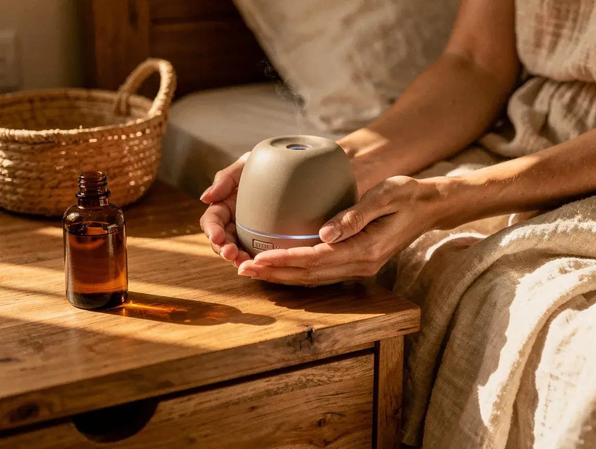 using an essential oil diffuser for anxiety relief at home