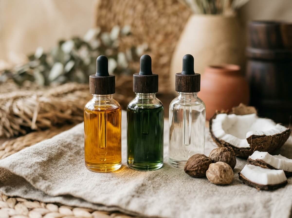 botanical conditioning oils including kukui and coconut for hair care