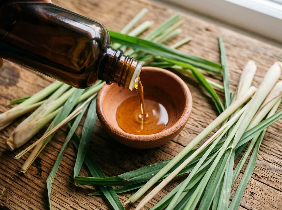 citronella essential oil for natural insect repellent