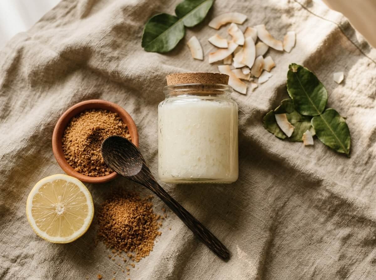 coconut oil sugar scrub ingredients for body care
