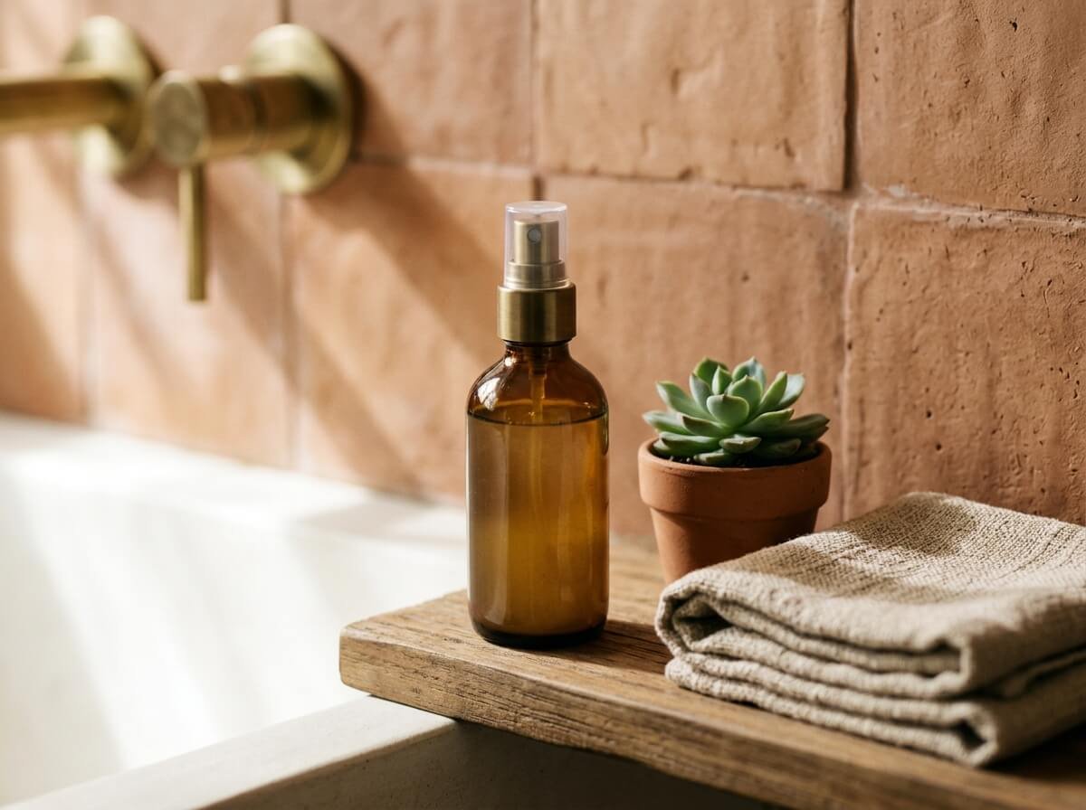 aluminum free deodorant spray as part of a natural daily care ritual
