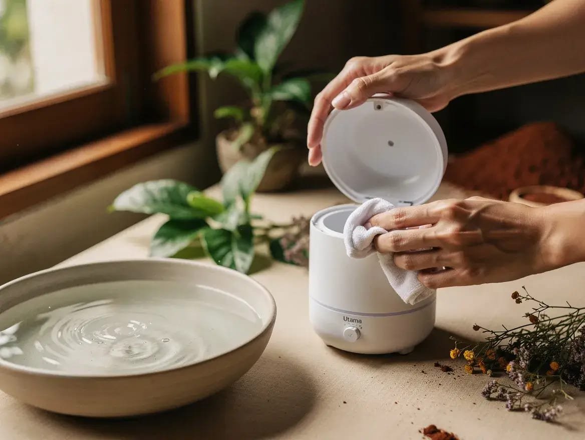 Cleaning and maintaining an essential oil diffuser humidifier for longevity