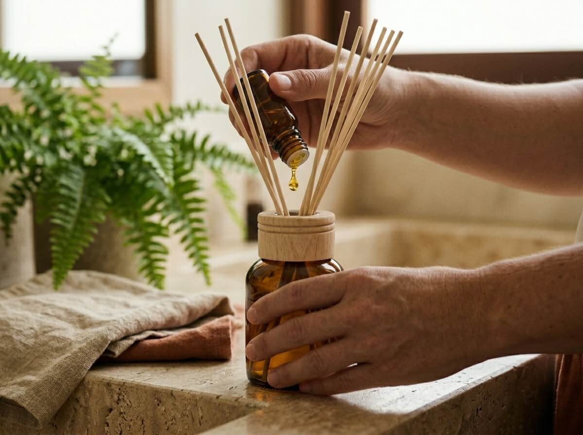 setting up an aromatherapy diffuser daily ritual