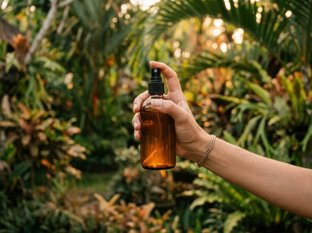 homemade natural bug repellent spray bottle