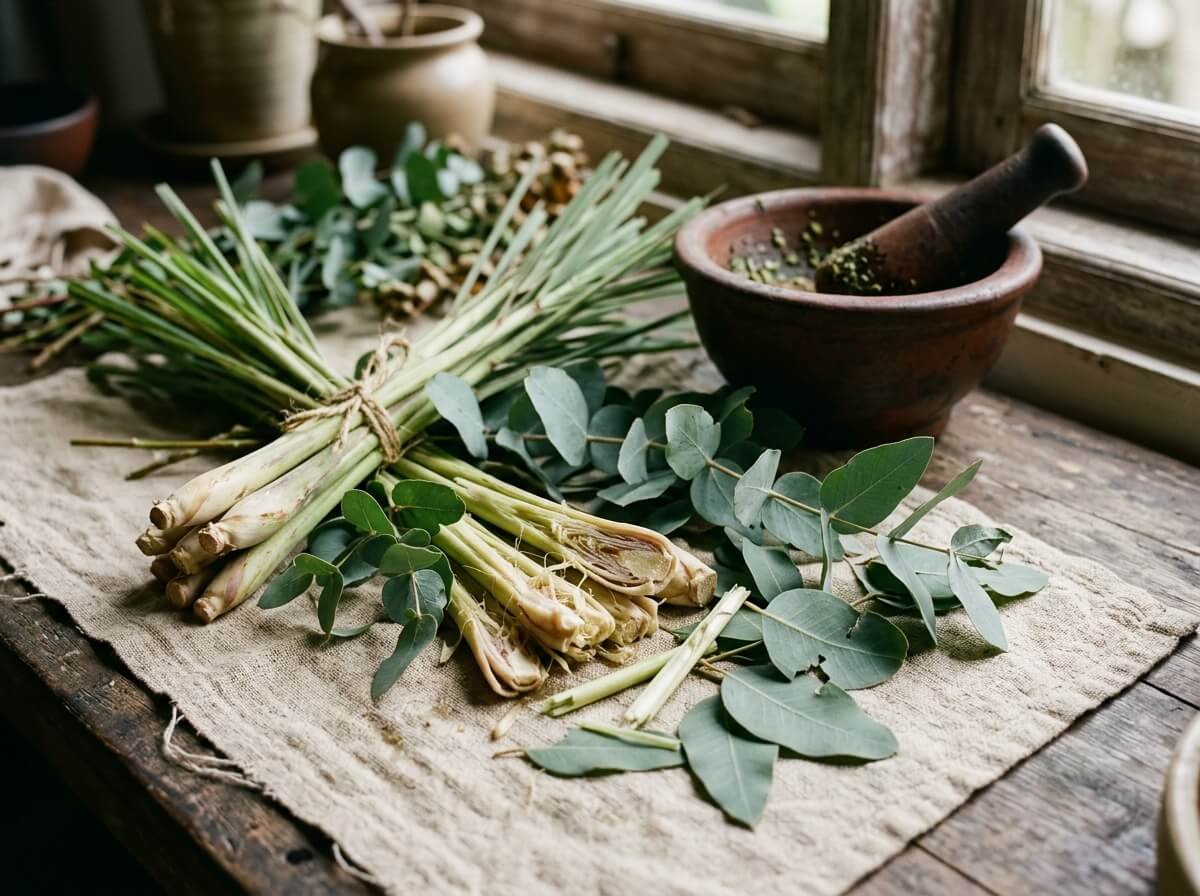 lemongrass and eucalyptus natural bug repellent plants
