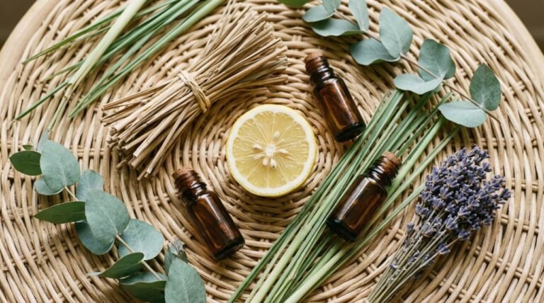 natural bug repellent for skin ingredients including citronella lemongrass and essential oils