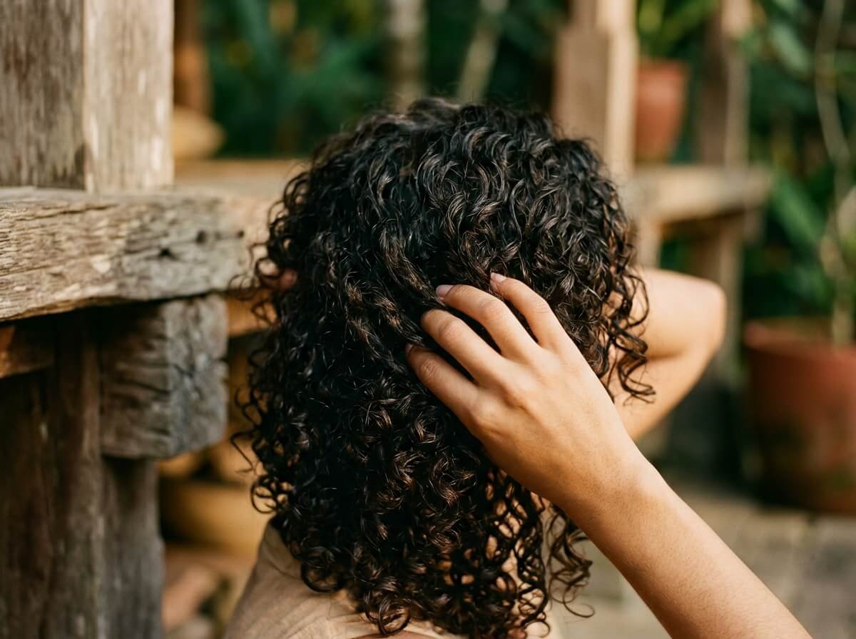 defined curls showing results of natural conditioning