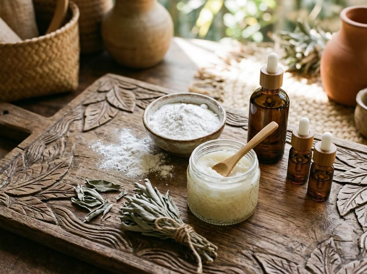 natural ingredients used in aluminum free deodorant spray formulations