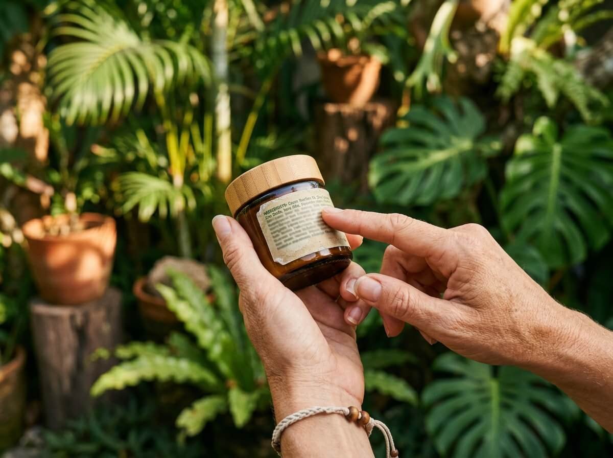reading sunscreen ingredient label for natural ingredients
