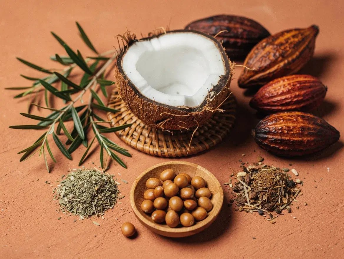 Botanical ingredients in natural shampoo
