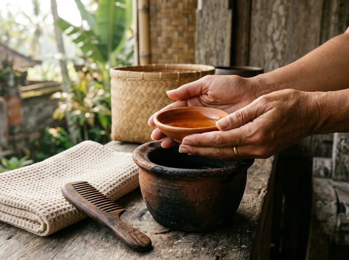warm oil scalp massage application technique