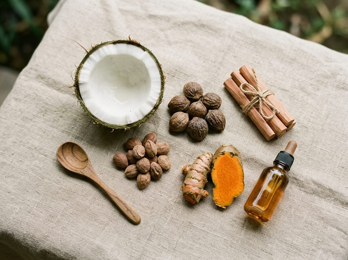 foundational balinese ingredients illipe kukui cendana turmeric coconut