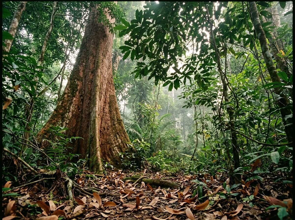 Kalimantan rainforest Shorea stenoptera illipe tree