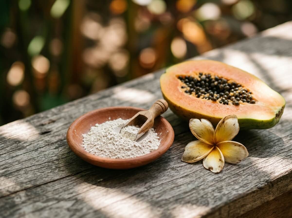 mineral sun protection in a plant-based anti aging skincare routine