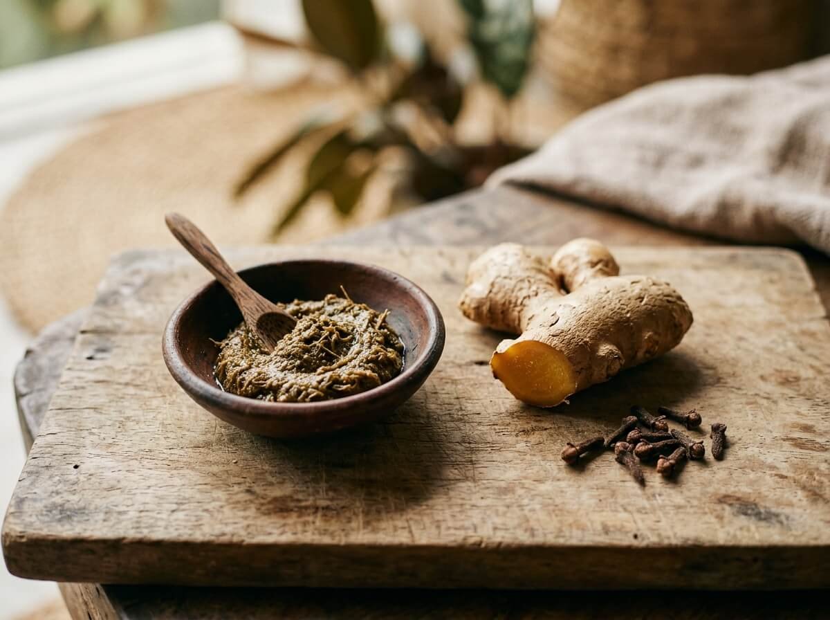 balinese boreh ingredients arranged for reference