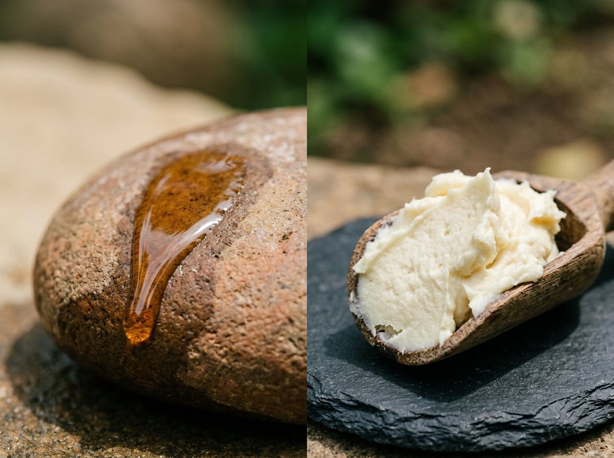 the texture difference between a body oil and a body butter