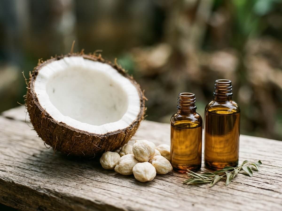 coconut paired with kukui candlenut and Balinese botanical hair oils