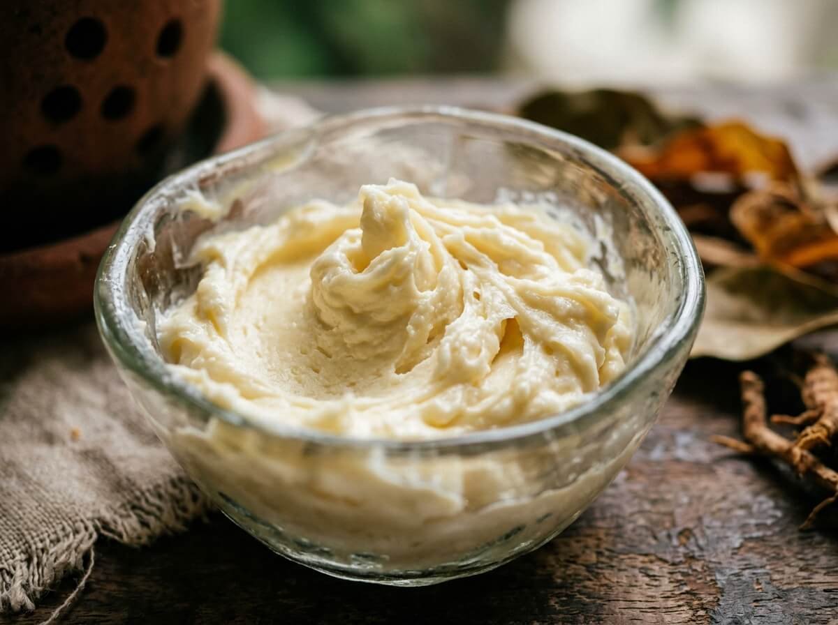 macro texture of natural botanical butter