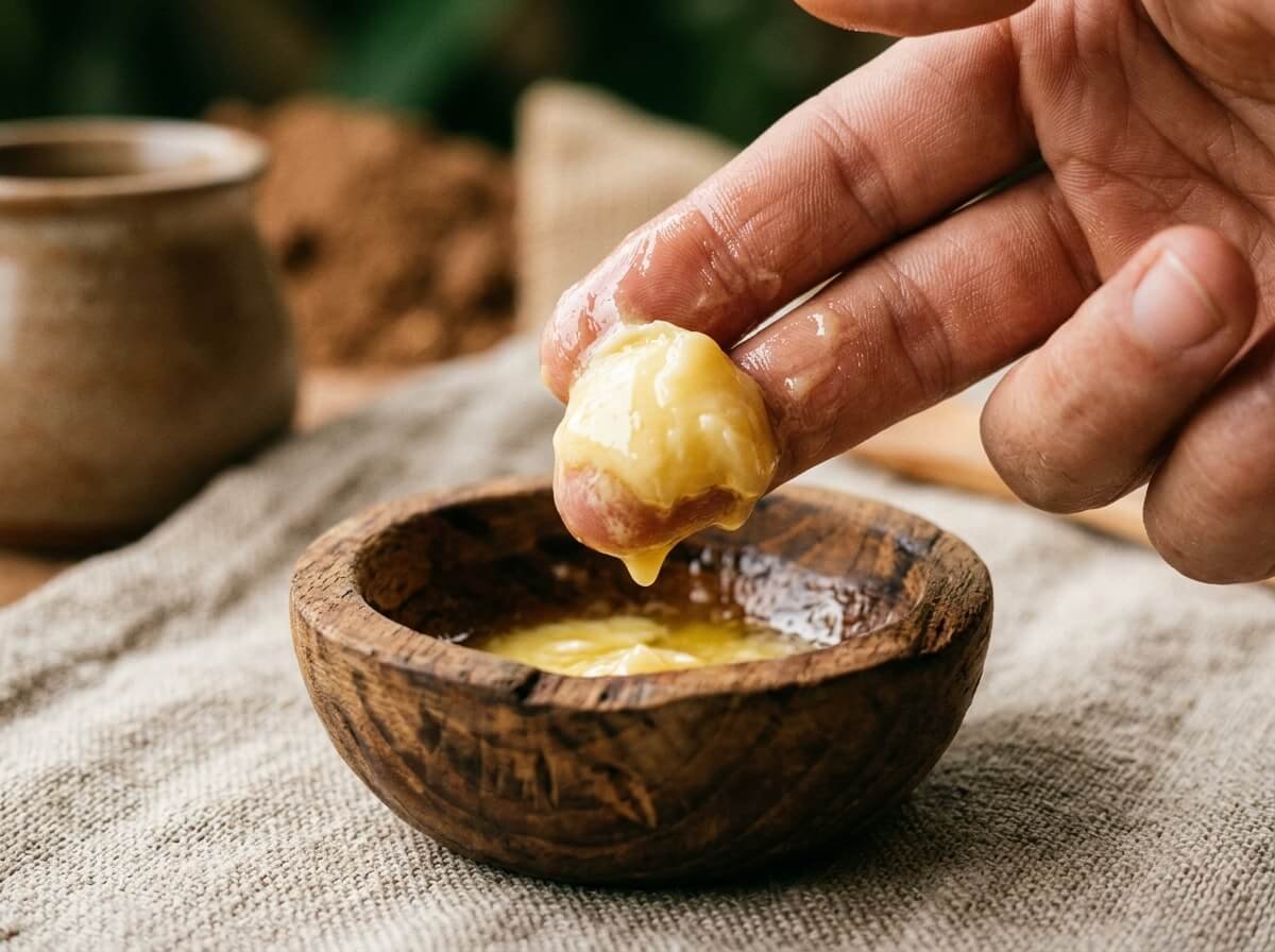 rich botanical body butter melting on the skin