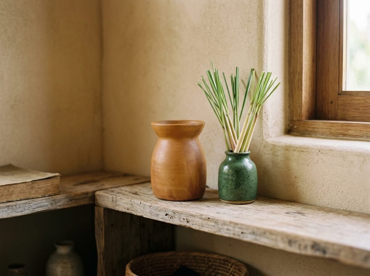 aromatherapy diffuser with lemongrass for a calm, clear mood