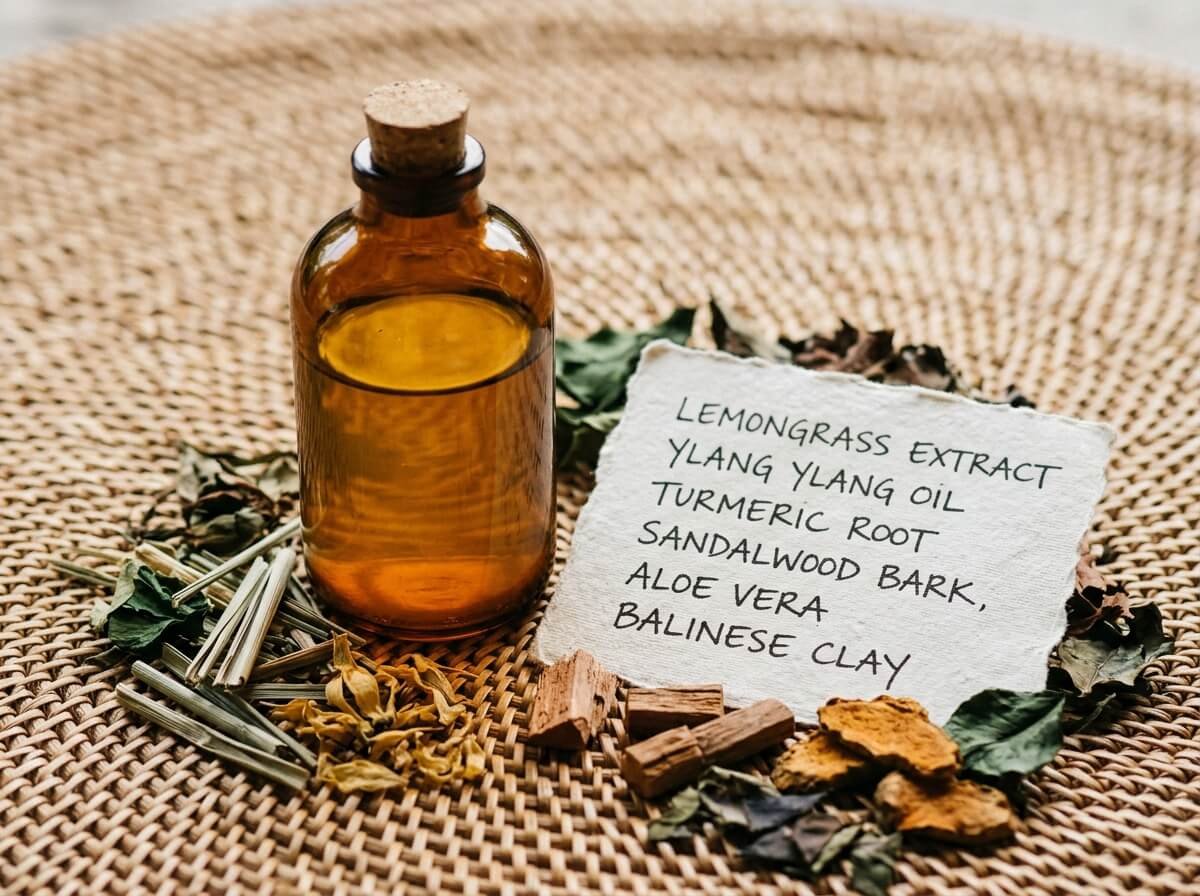 reading a natural face wash label to avoid greenwashing