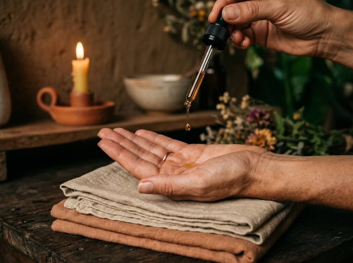 adding tamanu oil to an evening skincare ritual