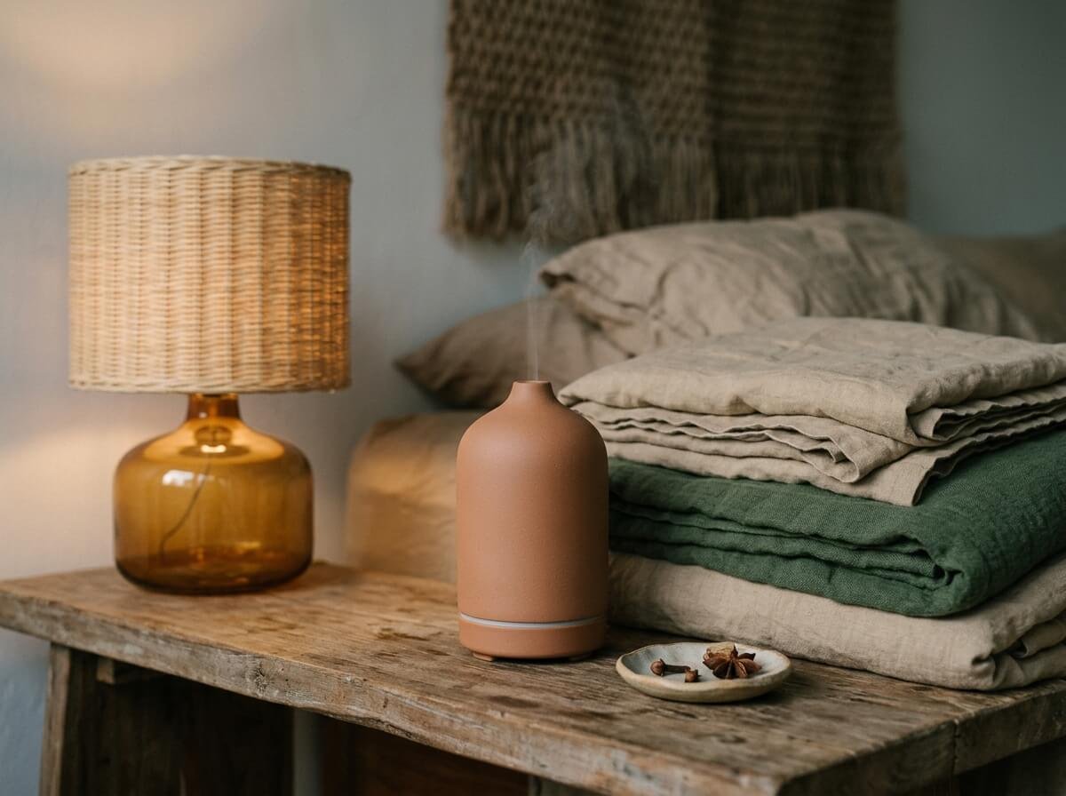 ylang ylang in an evening aromatherapy diffuser ritual
