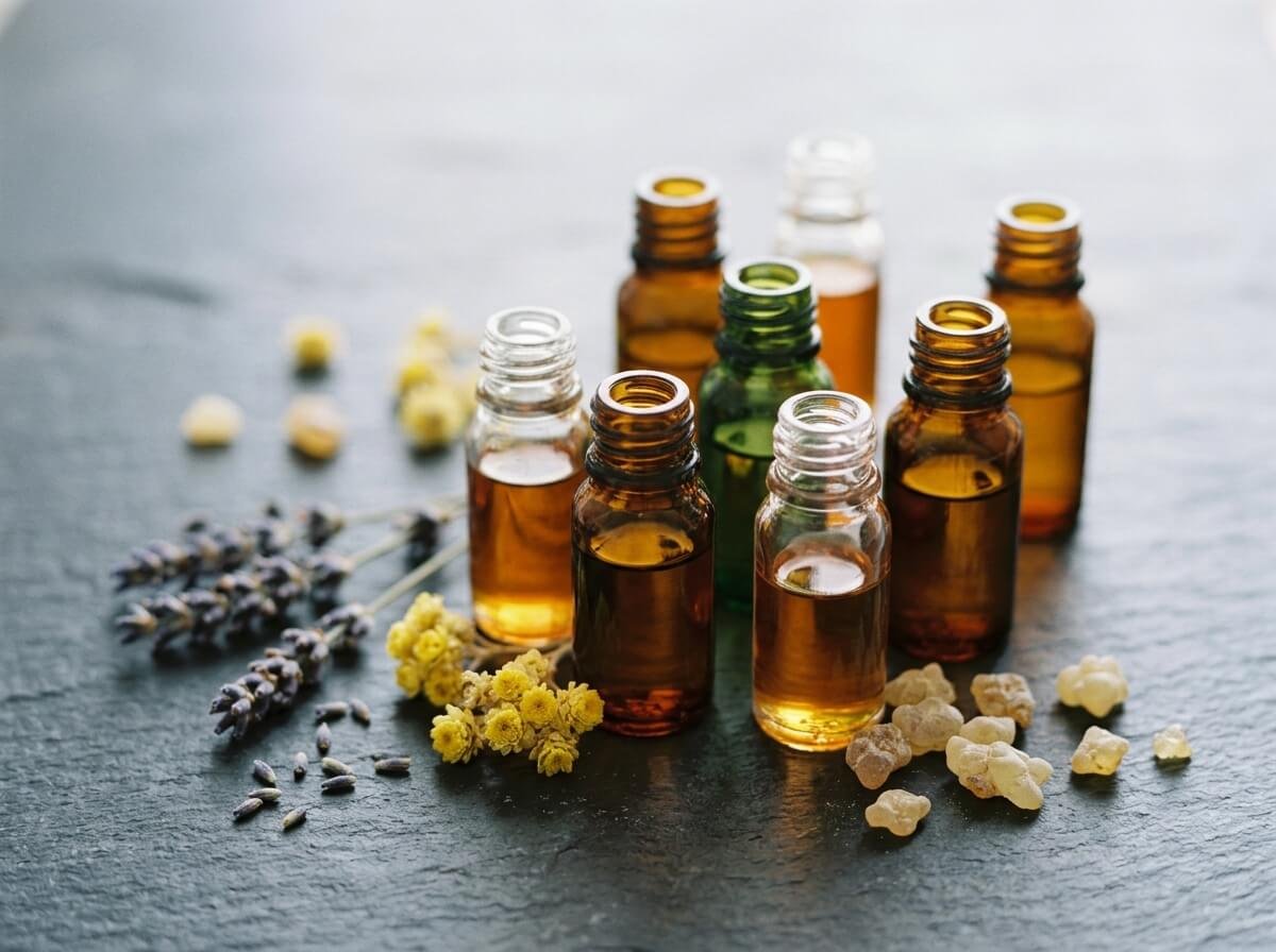 A shortlist of essential oils commonly used on healed scars
