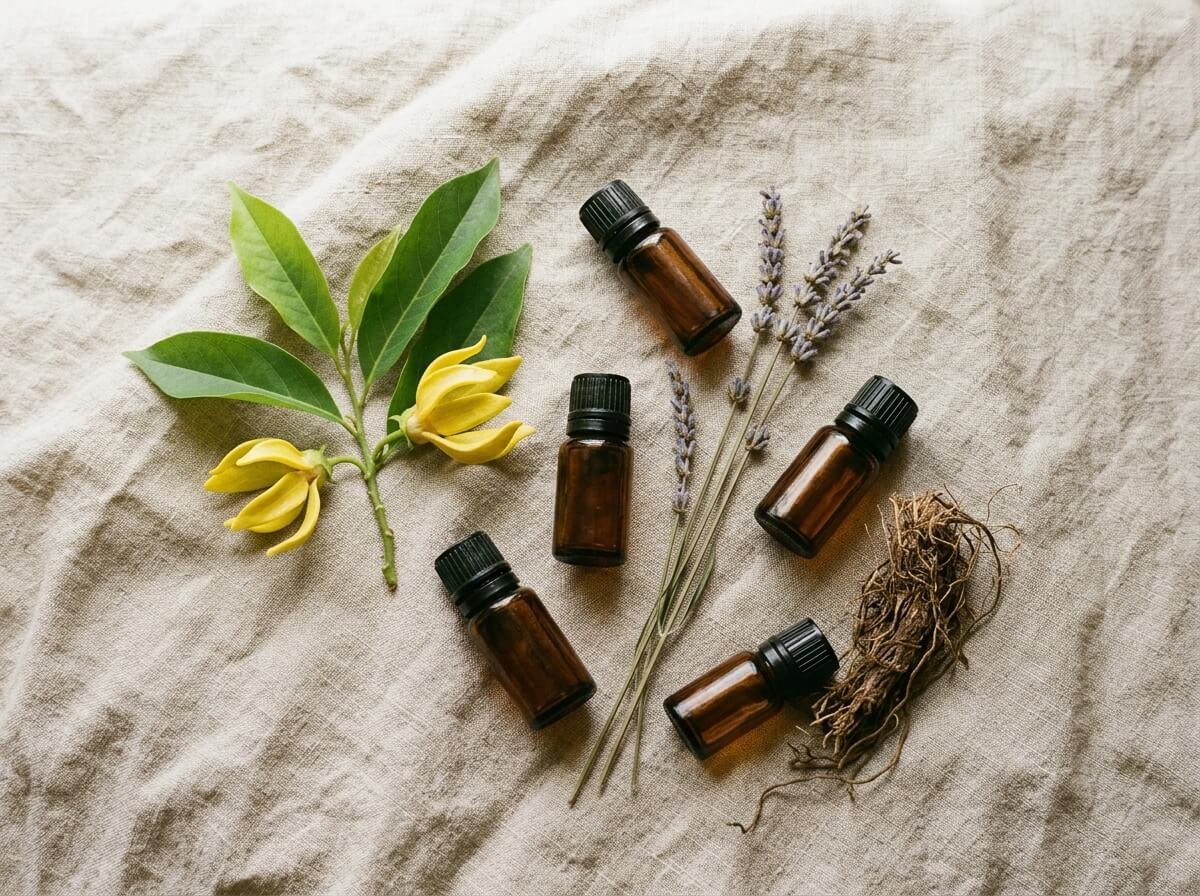 essential oils that help with sleep including lavender and ylang ylang