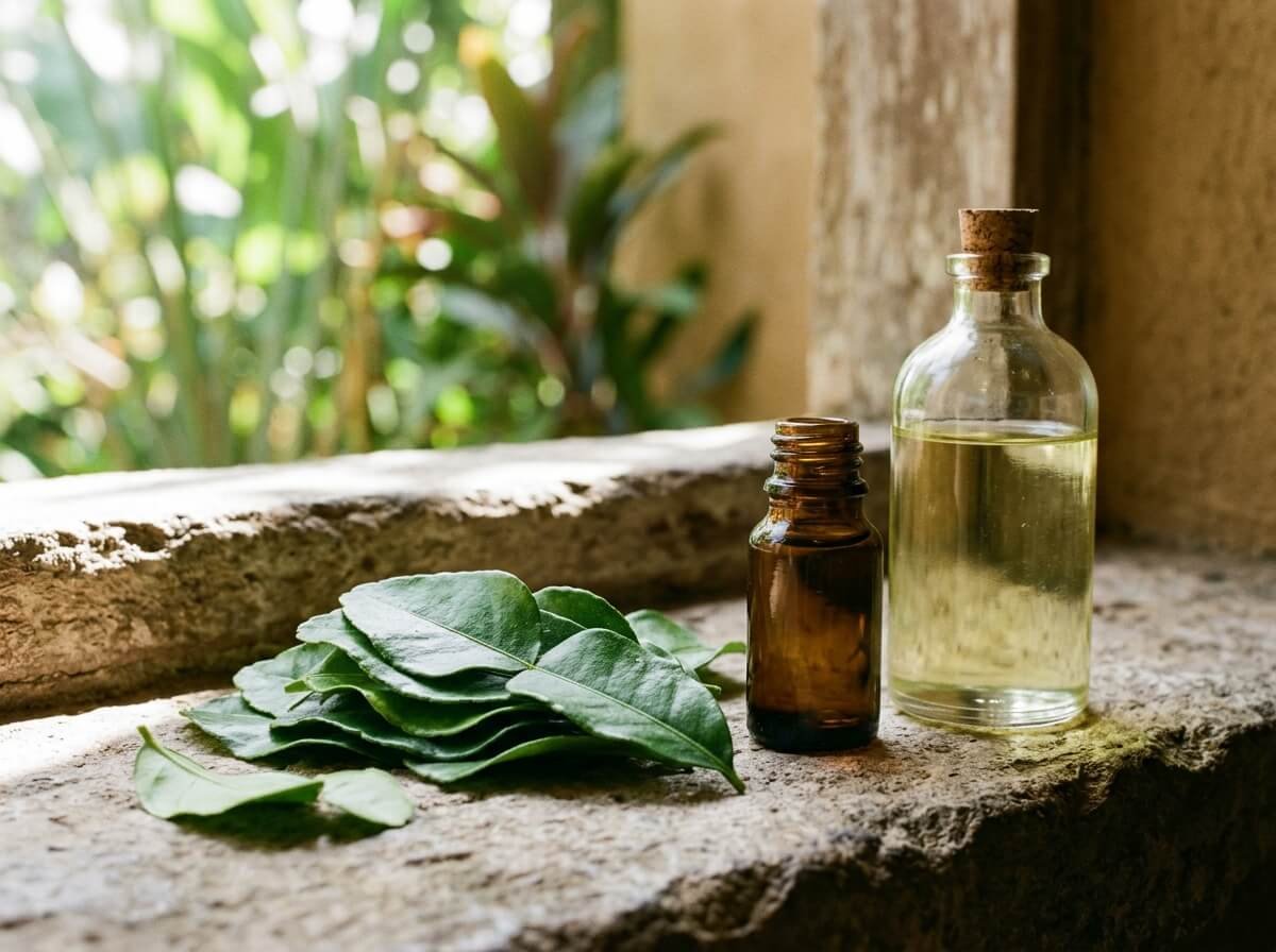 diluting kaffir lime essential oil safely with a carrier oil