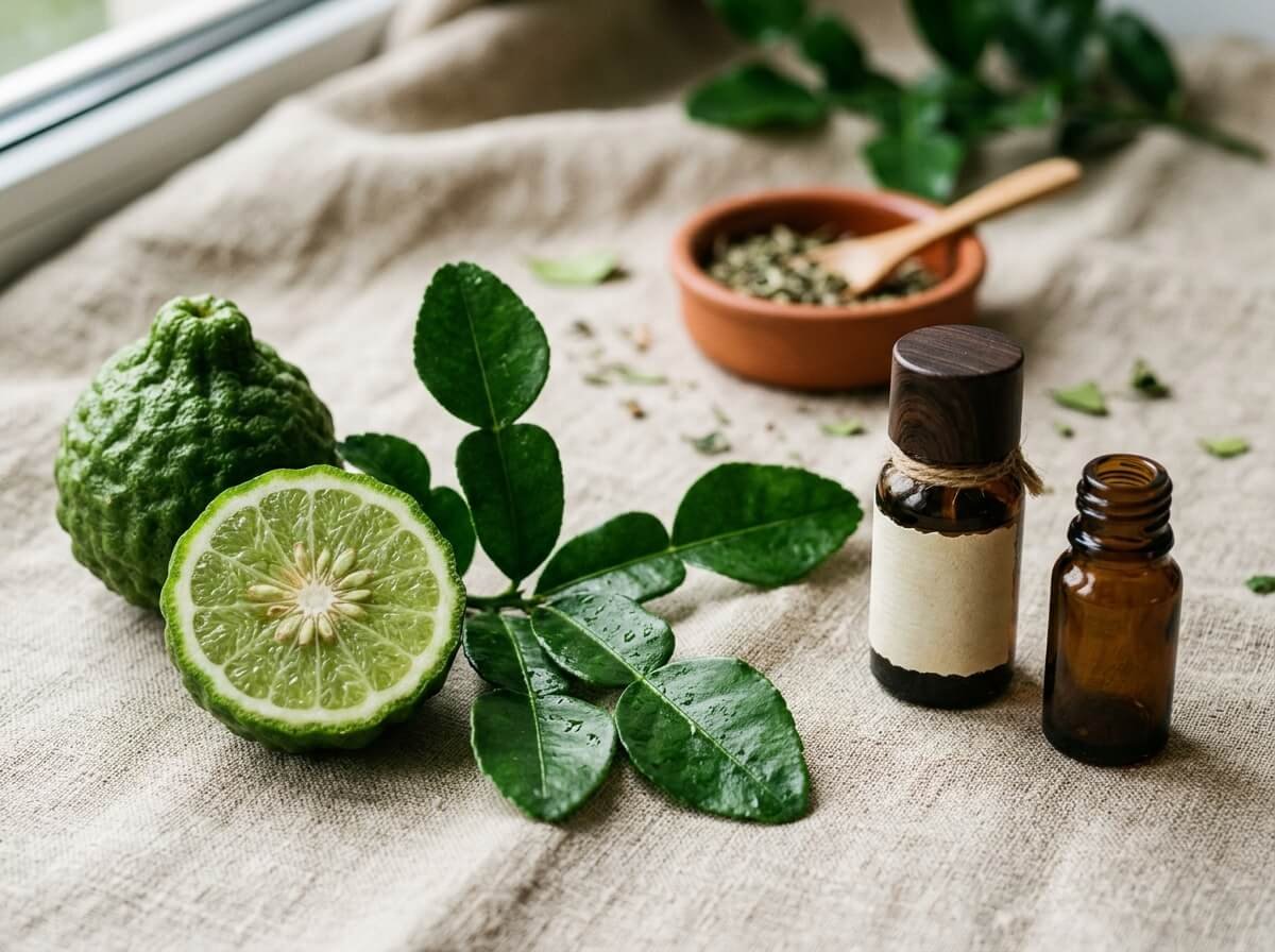 three types of kaffir lime oil: leaf, peel, and culinary leaf