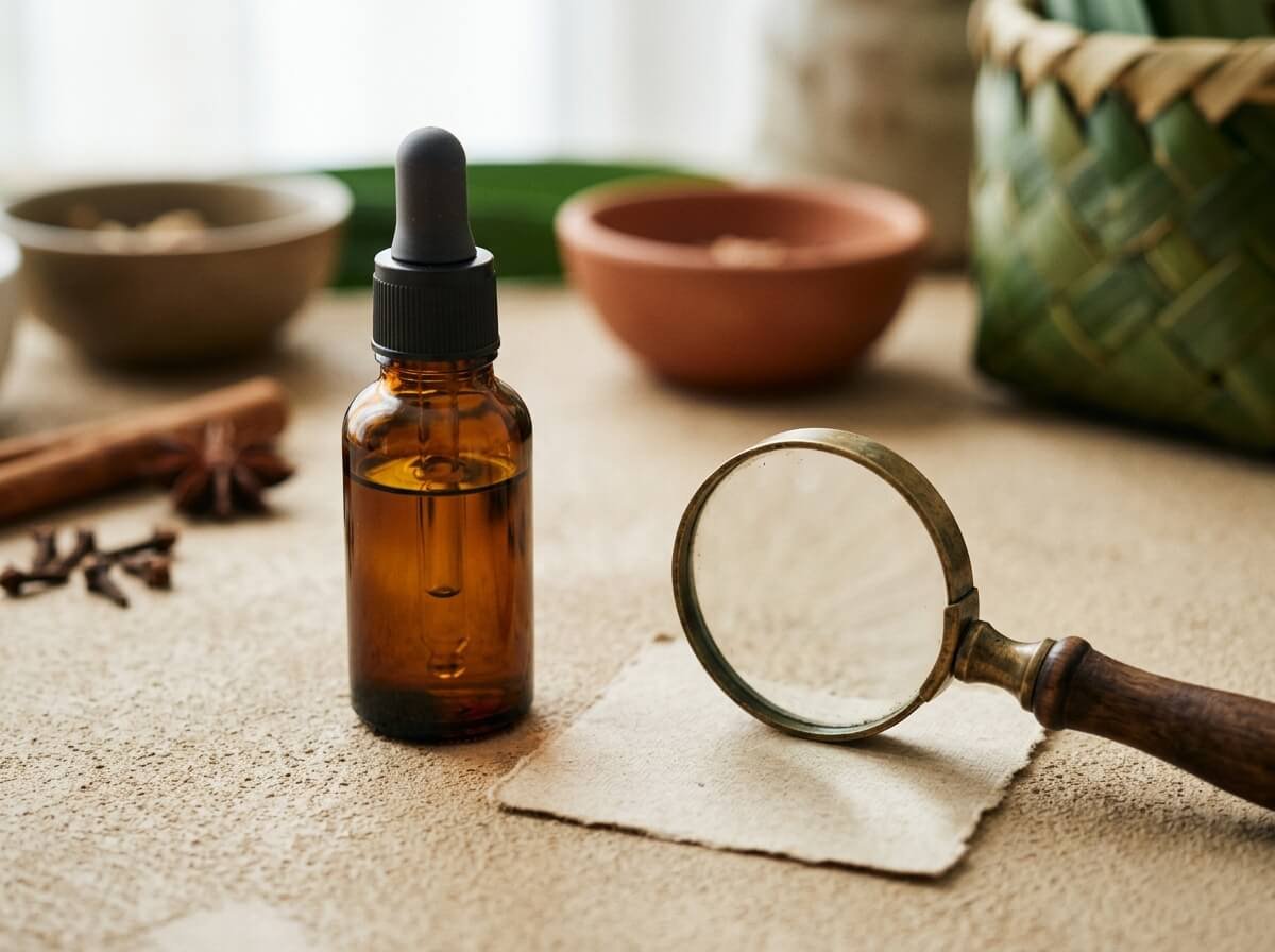 how to inspect a real lavender essential oil bottle