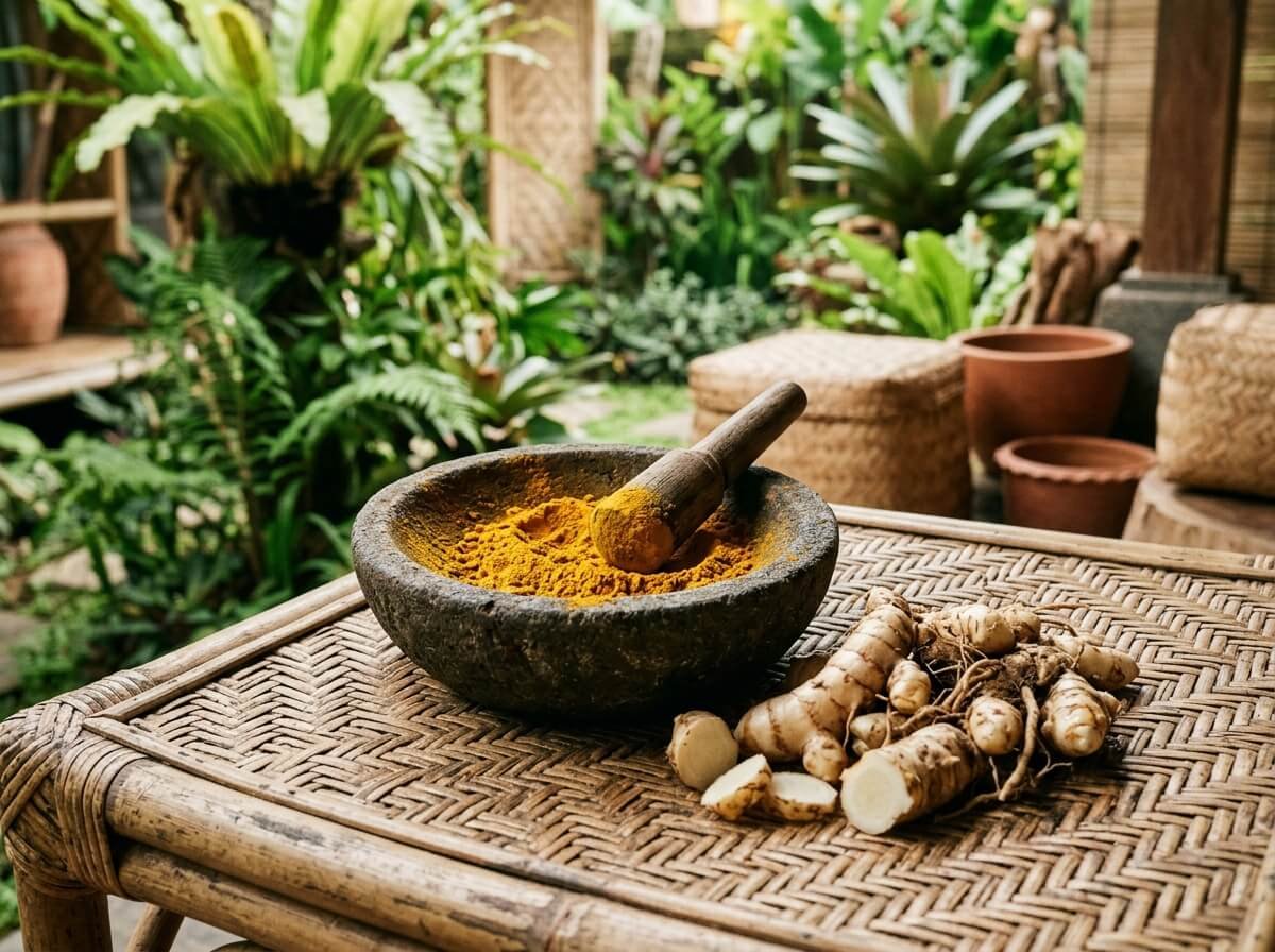 Balinese white turmeric for a natural mask