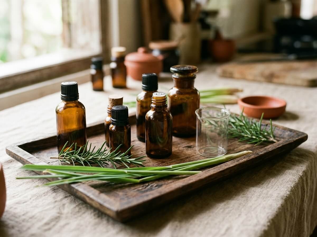 blending a massage oil for sore muscles at home