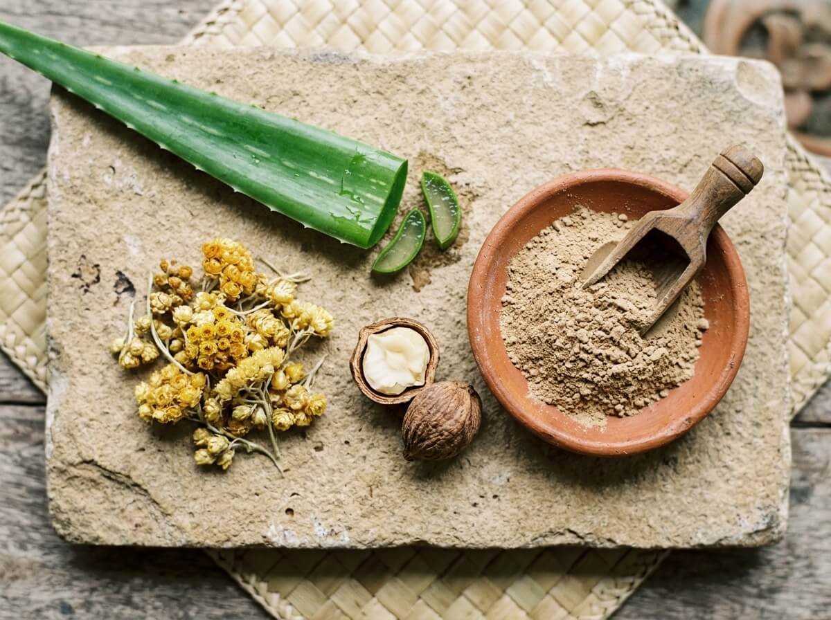 botanical ingredients matched to different skin types for a natural face serum
