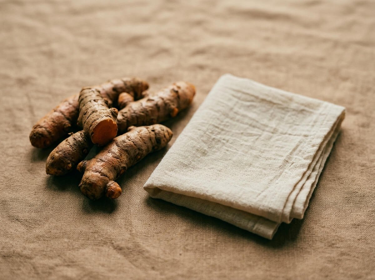 turmeric roots and cloth, frequently asked questions still life