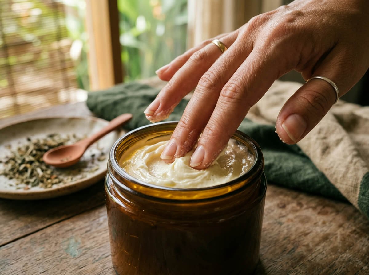 Close-up of whipped body butter texture, the real version of butter skin