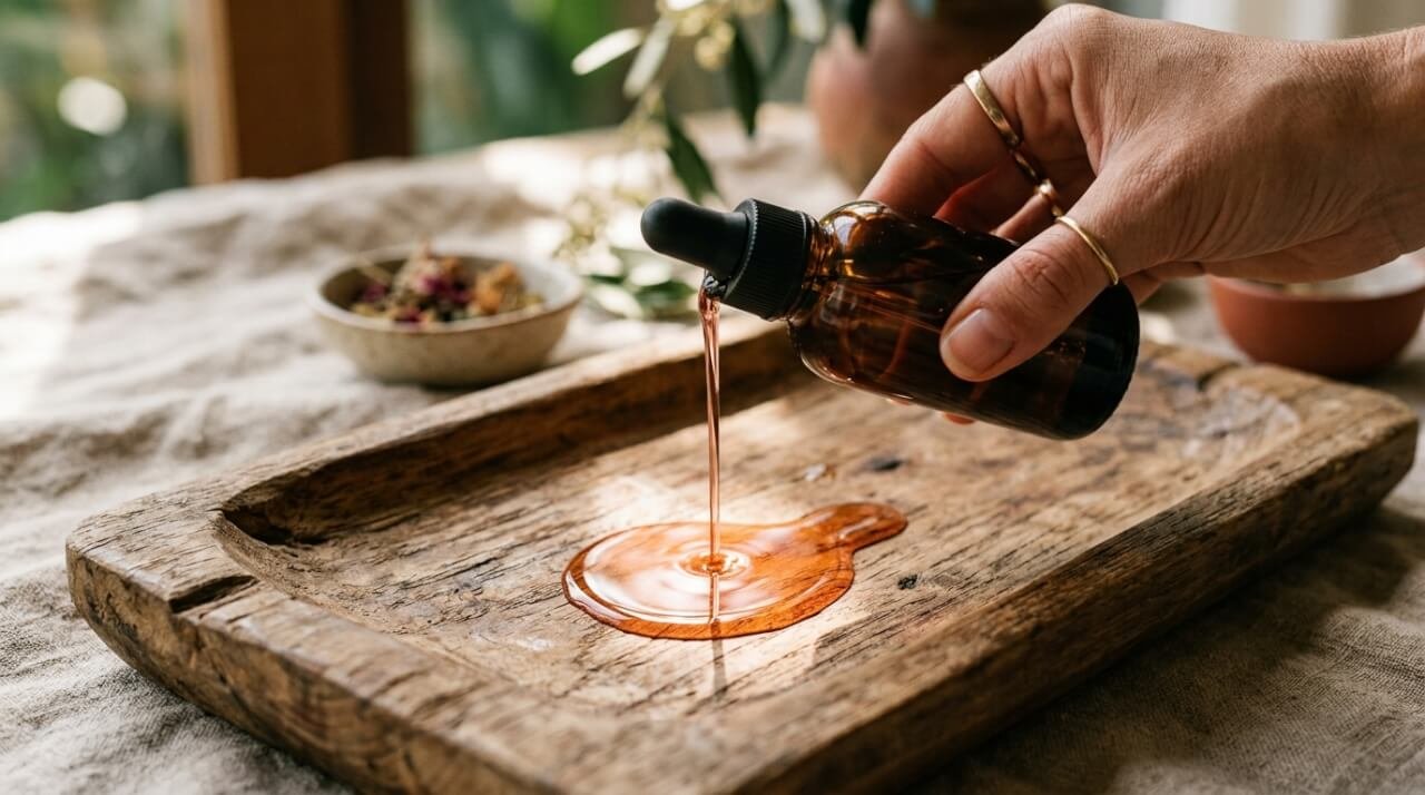 Rose Allure body oil ritual, post-shower skin care, Utama Spice