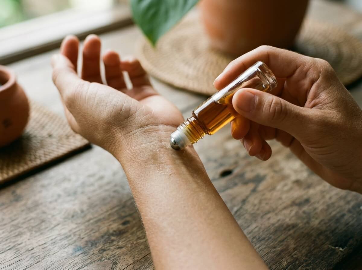 essential oil roller bottle used for a pre-diluted application