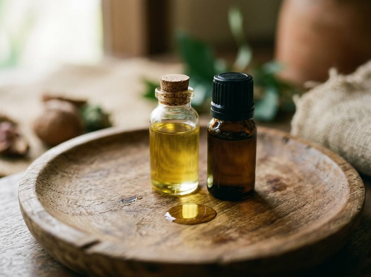 diluting essential oil safely with a carrier oil before use