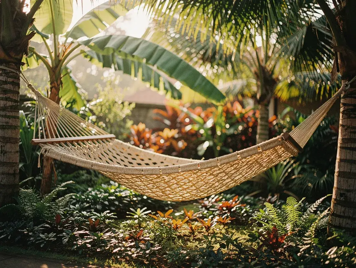 natural protection outdoors in a tropical Balinese garden setting