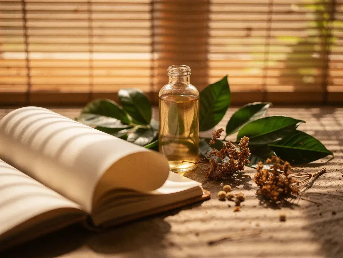 natural hair oil wellness ritual morning Balinese aesthetic