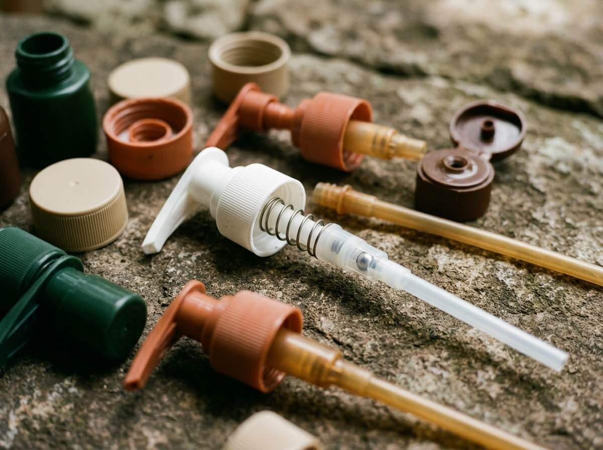 plastic pump and cap parts that are not recycled