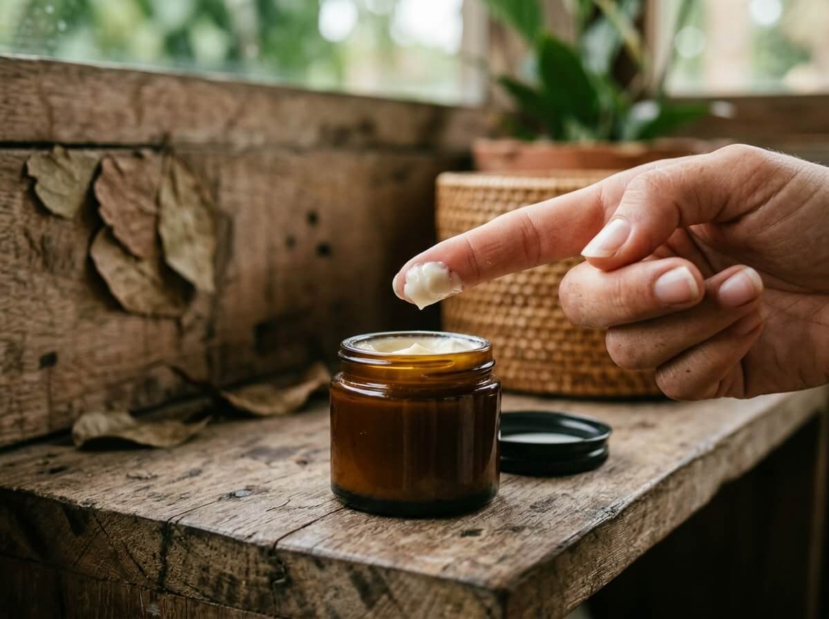 A multi-tasking travel face cream applied straight from the jar
